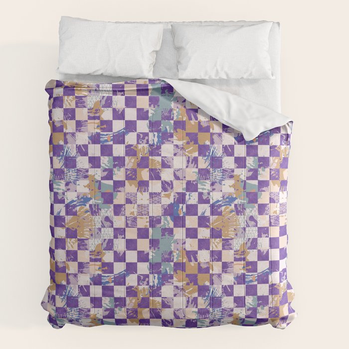 Grid of artistic strokes L Comforter Gallery Image 2