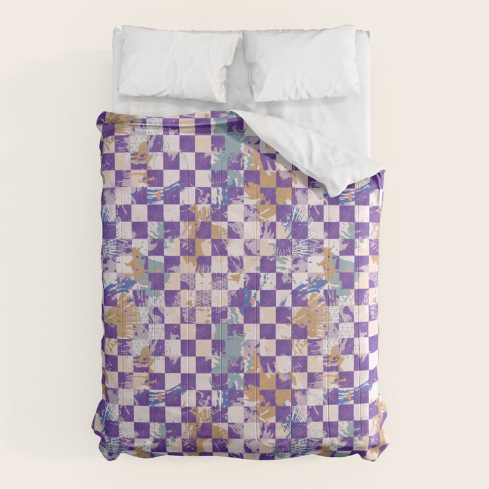 Grid of artistic strokes L Comforter Gallery Image 6