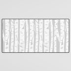 Woodcut Birches Grey Desk Mat Gallery Image 3