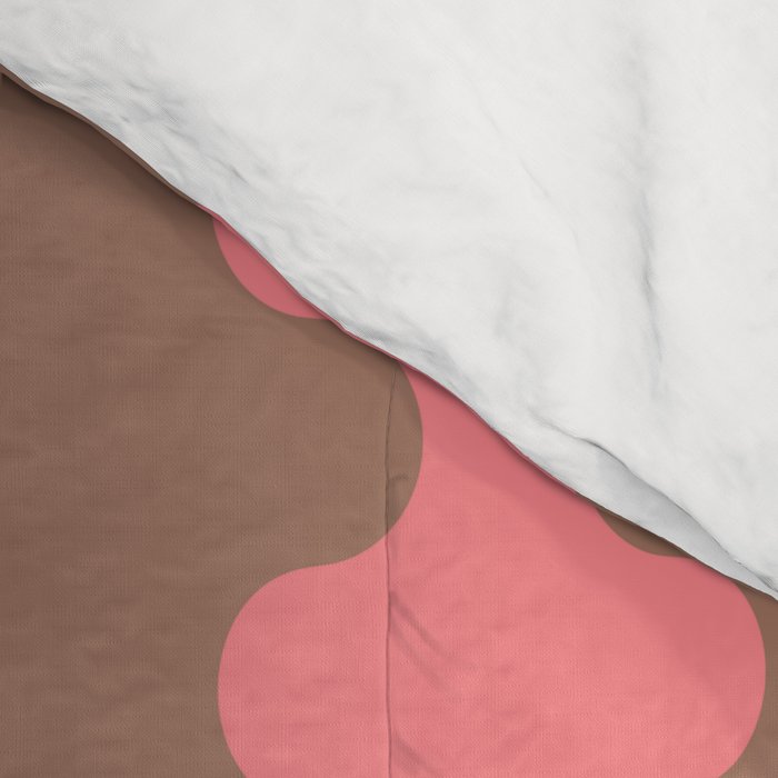 Wavy Stripes Ogee A-Go-Go Eclectic Vertical Pattern in Mocha and Soft Pink Comforter Gallery Image 4