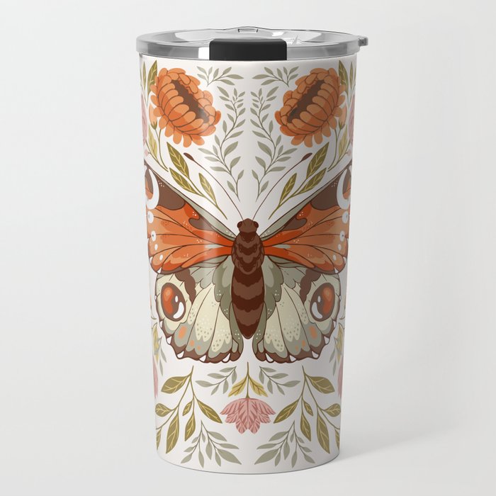 William Morris Inspired Butterfly Travel Mug Gallery Image 1