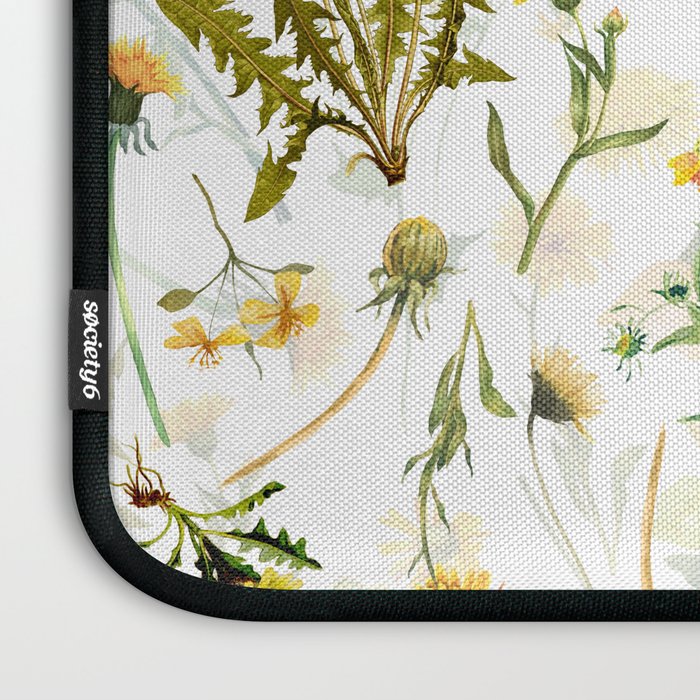 Scandinavian Yellow Wildflowers Botanical Summer Meadow Laptop Sleeve Gallery Image 3