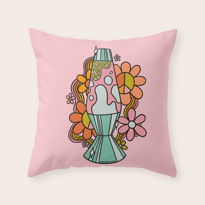Aquarius Lava Lamp Throw Pillow Gallery Image 6