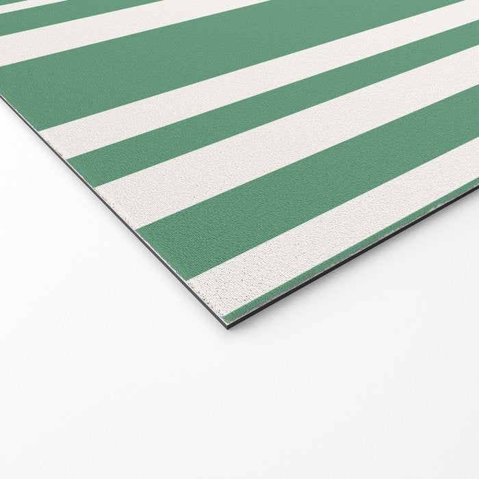 Classic Stripes XXXIX - Kelly Green Welcome Mat Gallery Image 2