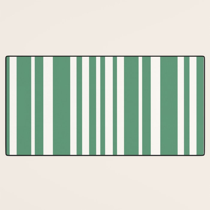 Classic Stripes XXXIX - Kelly Green Desk Mat Gallery Image 3