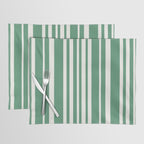 Classic Stripes XXXIX - Kelly Green Placemat Gallery Image 1
