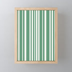 Classic Stripes XXXIX - Kelly Green Mini Art Print Gallery Image 1