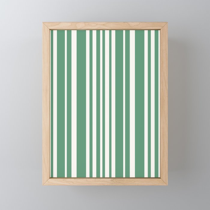 Classic Stripes XXXIX - Kelly Green Mini Art Print Gallery Image 1