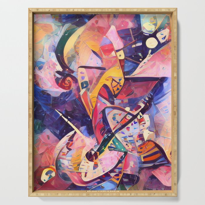 Colorful Kandinsky Serving Tray Gallery Image 1