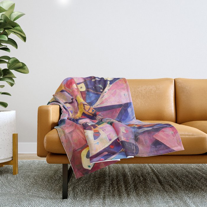 Colorful Kandinsky Throw Blanket Gallery Image 1