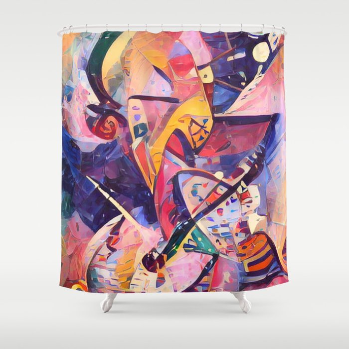 Colorful Kandinsky Shower Curtain Gallery Image 1