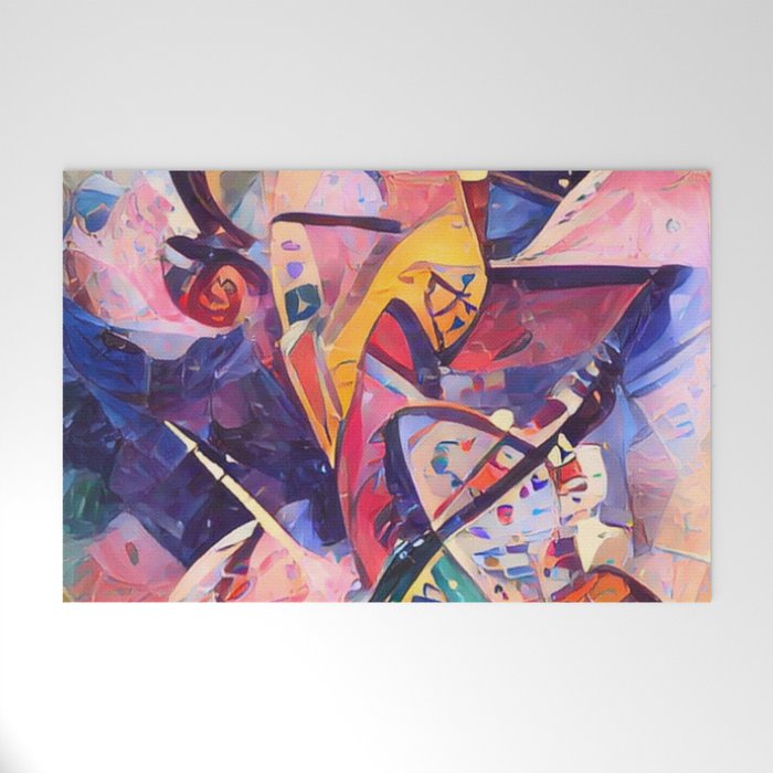 Colorful Kandinsky Welcome Mat Gallery Image 1