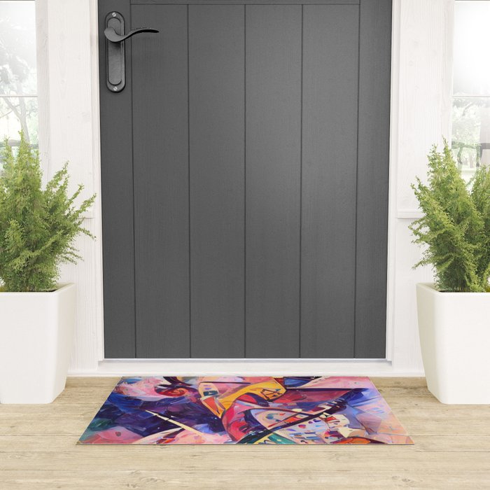 Colorful Kandinsky Welcome Mat Gallery Image 3