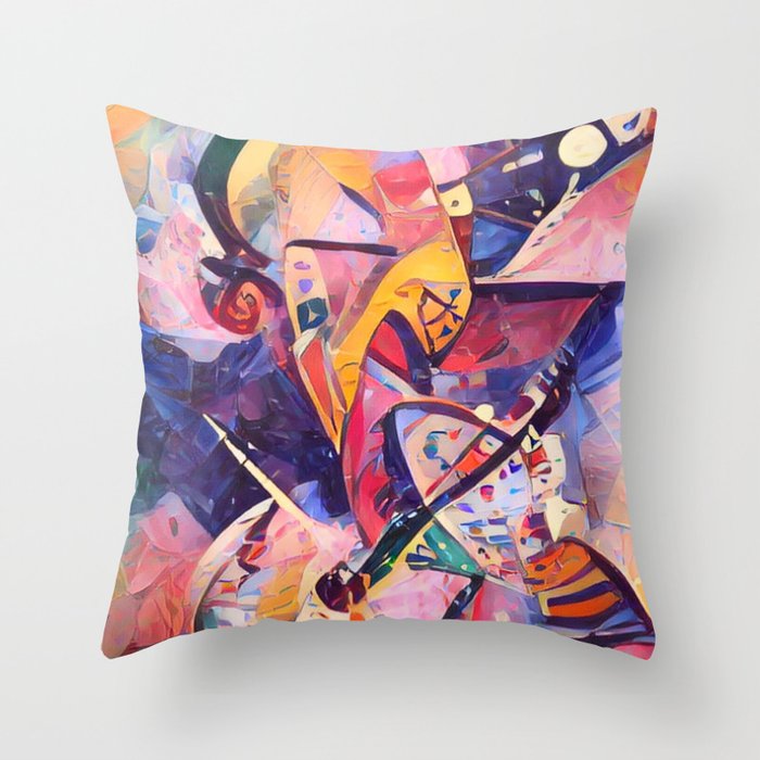 Colorful Kandinsky Throw Pillow Gallery Image 6