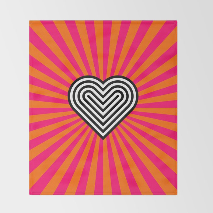 Pop art heart Throw Blanket Gallery Image 2