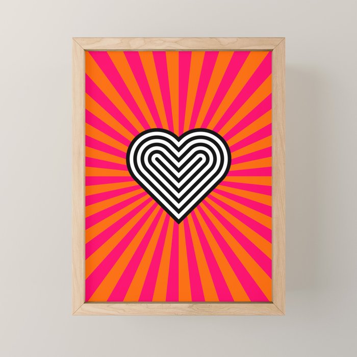 Pop art heart Mini Art Print Gallery Image 1