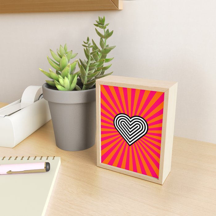 Pop art heart Mini Art Print Gallery Image 2