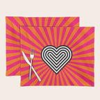 Pop art heart Placemat Gallery Image 1