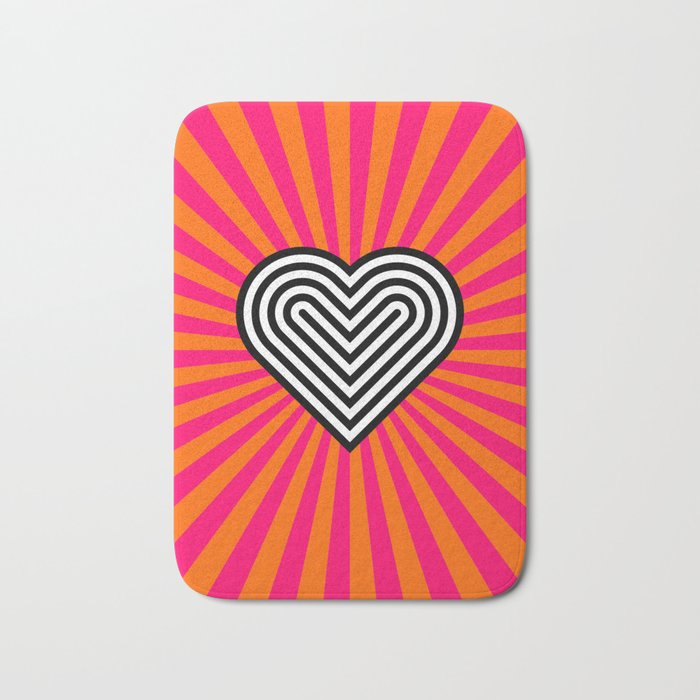 Pop art heart Bath Mat Gallery Image 1