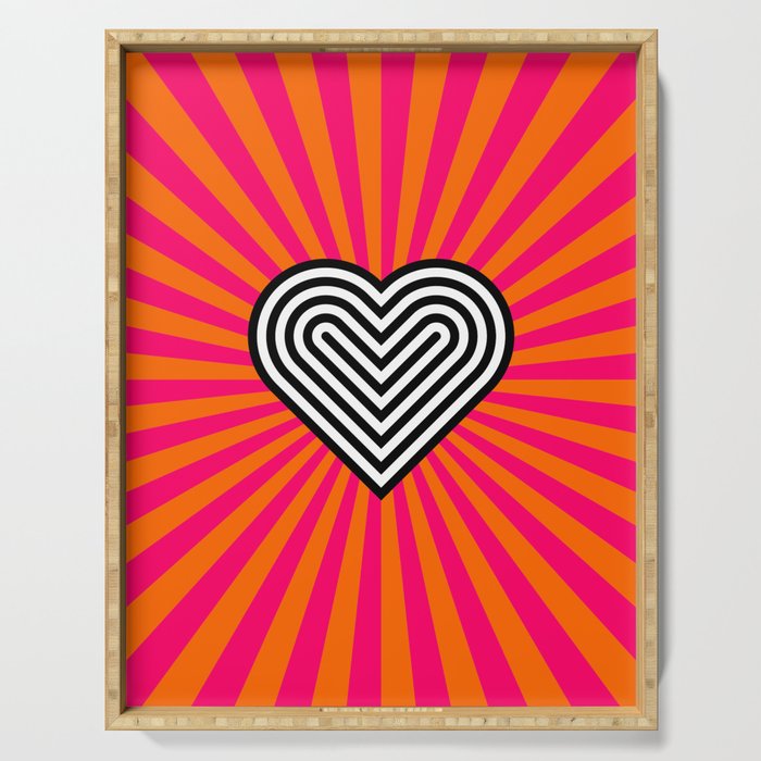 Pop art heart Serving Tray Gallery Image 1