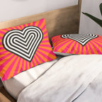 Pop art heart Pillow Sham Gallery Image 2