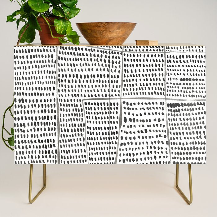 Categorize Print in Black and White Credenza Gallery Image 1