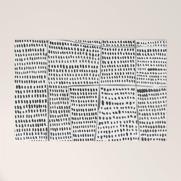 Categorize Print in Black and White Welcome Mat Gallery Image 1