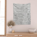 Categorize Print in Black and White Wall Tapestry Gallery Image 2