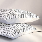 Categorize Print in Black and White Pillow Sham Gallery Image 3