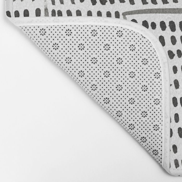 Categorize Print in Black and White Bath Mat Gallery Image 2