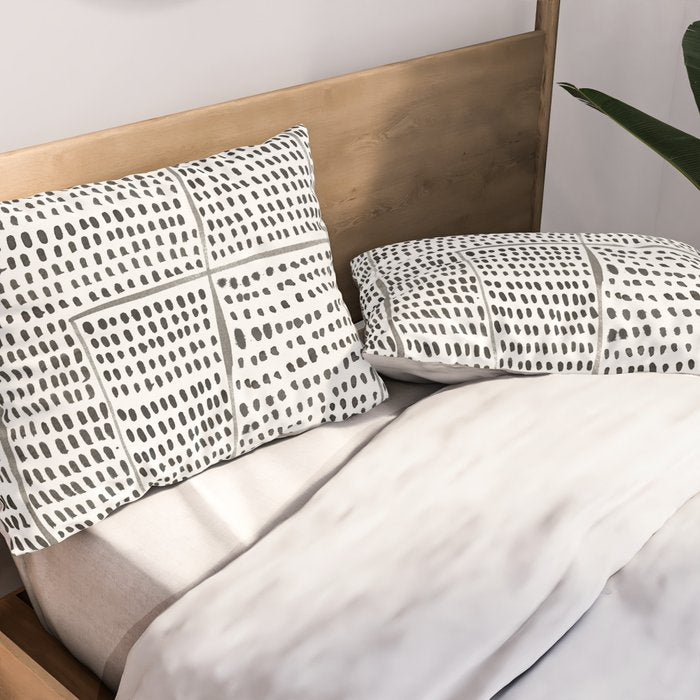 Categorize Print in Black and White Pillow Sham Gallery Image 2