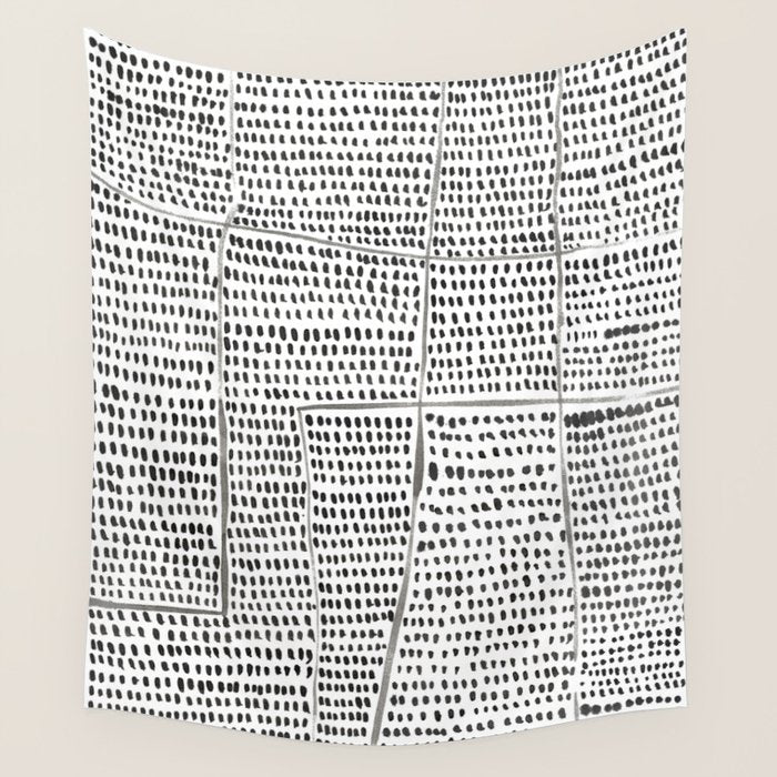Categorize Print in Black and White Wall Tapestry Gallery Image 4