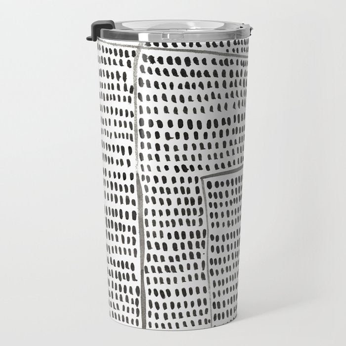 Categorize Print in Black and White Travel Mug Gallery Image 3