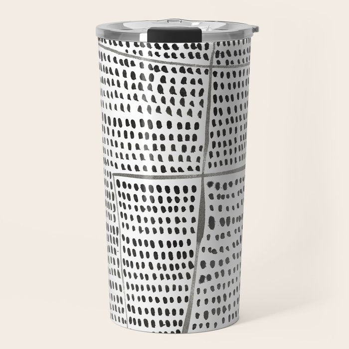 Categorize Print in Black and White Travel Mug Gallery Image 1