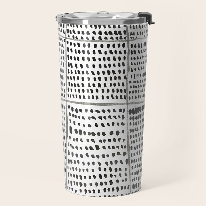 Categorize Print in Black and White Travel Mug Gallery Image 2