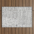 Categorize Print in Black and White Outdoor Rug Gallery Image 1