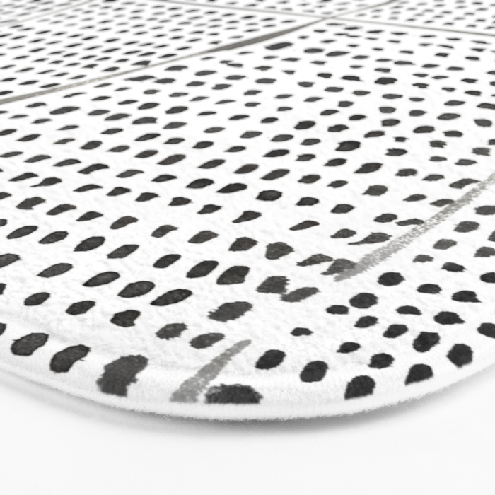 Categorize Print in Black and White Bath Mat Gallery Image 3