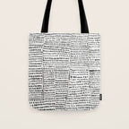 Categorize Print in Black and White Tote Bag Gallery Image 1