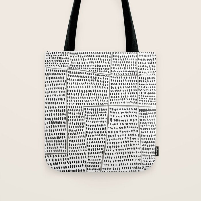 Categorize Print in Black and White Tote Bag Gallery Image 1