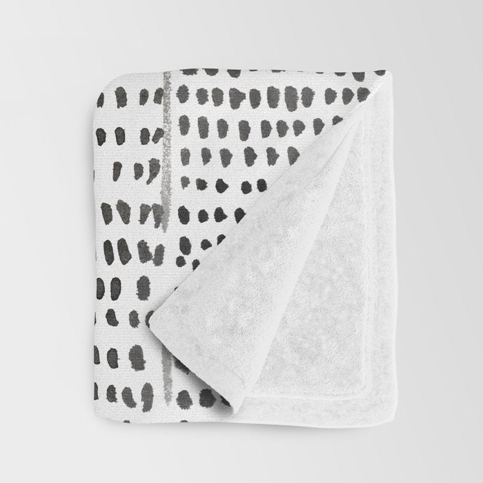 Categorize Print in Black and White Throw Blanket Gallery Image 3