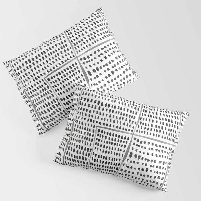 Categorize Print in Black and White Pillow Sham Gallery Image 1