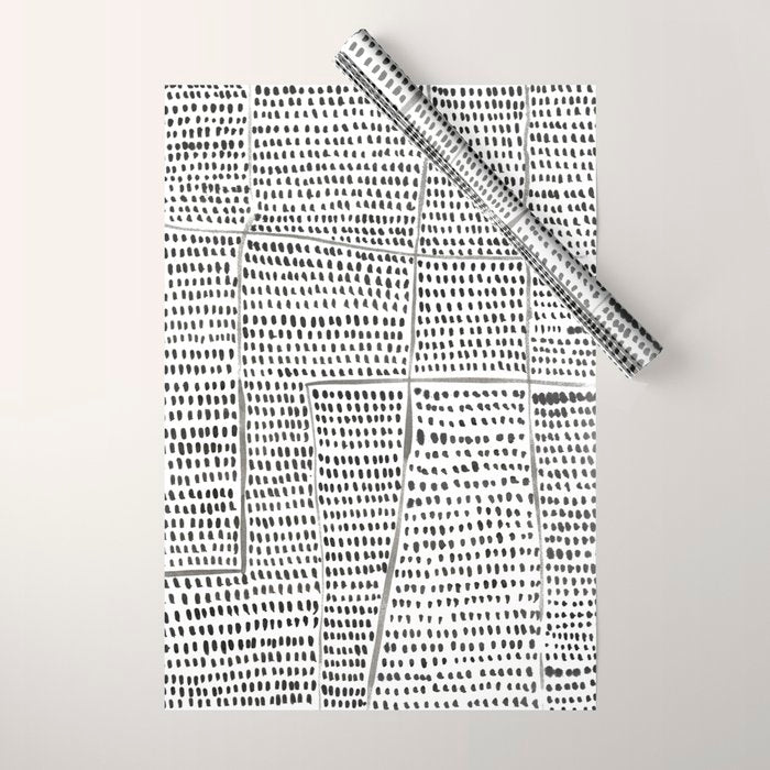 Categorize Print in Black and White Wrapping Paper Gallery Image 1