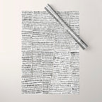 Categorize Print in Black and White Wrapping Paper Gallery Image 1