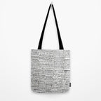 Categorize Print in Black and White Tote Bag Gallery Image 2