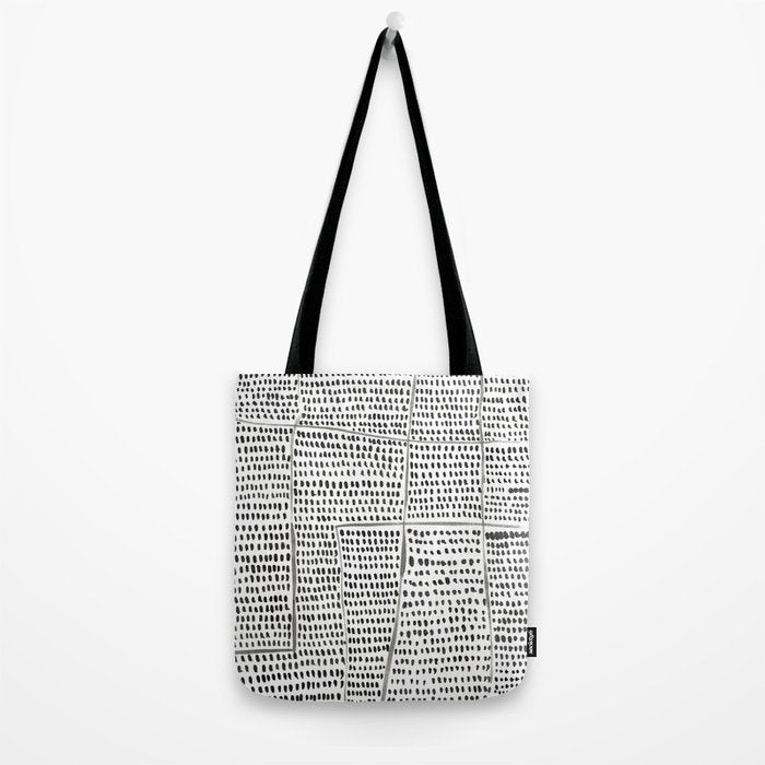 Categorize Print in Black and White Tote Bag Gallery Image 2