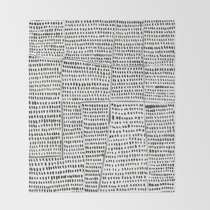 Categorize Print in Black and White Throw Blanket Gallery Image 2