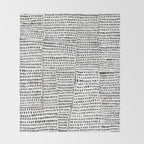 Categorize Print in Black and White Throw Blanket Gallery Image 2
