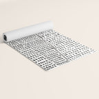Categorize Print in Black and White Yoga Mat Gallery Image 2