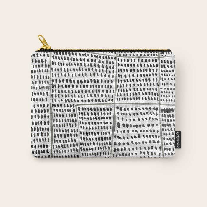 Categorize Print in Black and White Carry All Pouch Gallery Image 1