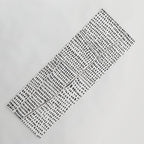 Categorize Print in Black and White Yoga Mat Gallery Image 1